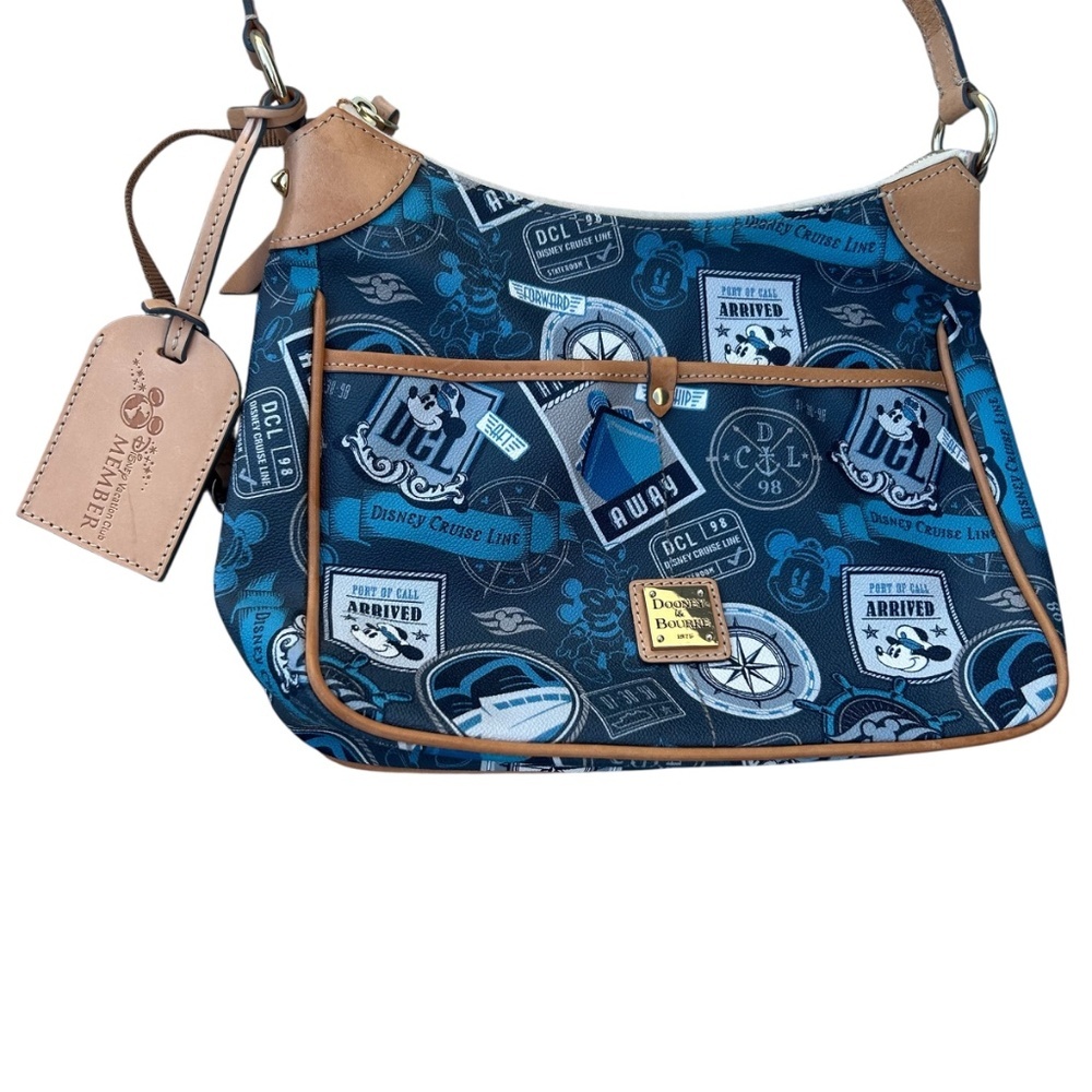 Disney Cruise Line Dooney & Bourke Bag Mickey Mouse Nautical Print - Picture 2 of 8